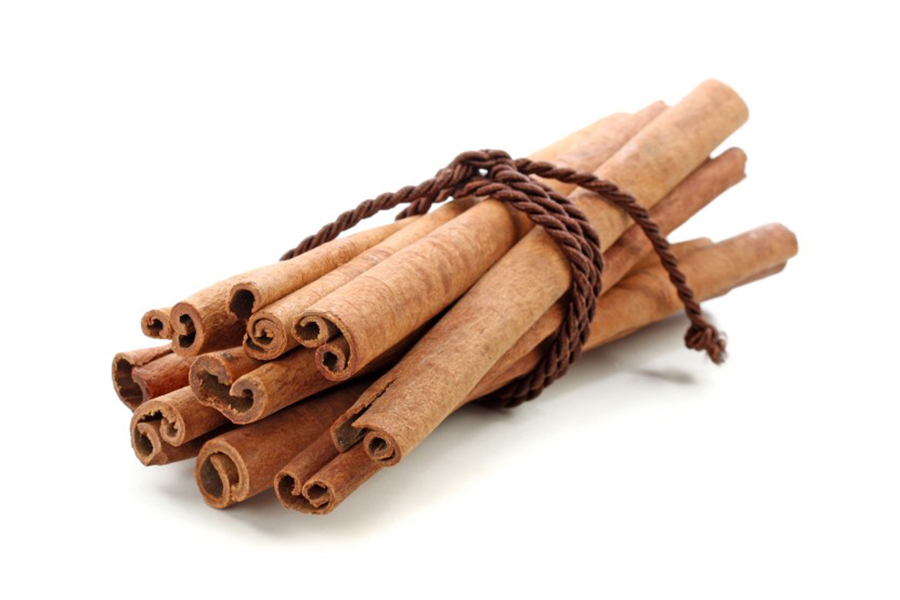 Cinnamon sticks tied together in a bunch