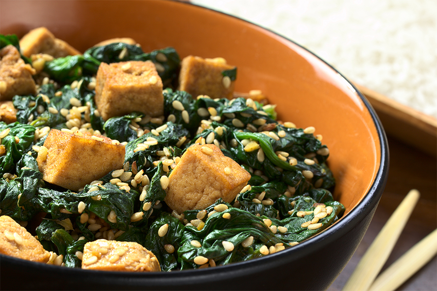 Sesame Spinach with Tofu