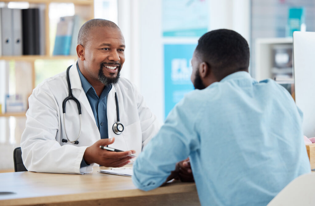 doctor talking to patient