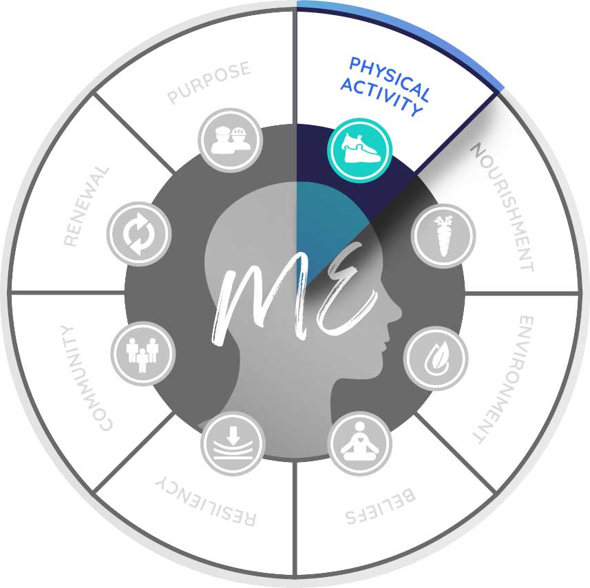 Eight Dimensions Chart focused on Physical Activity