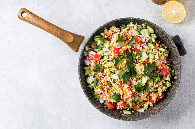 Crispy Rice Salad with Ginger Sesame Dressing